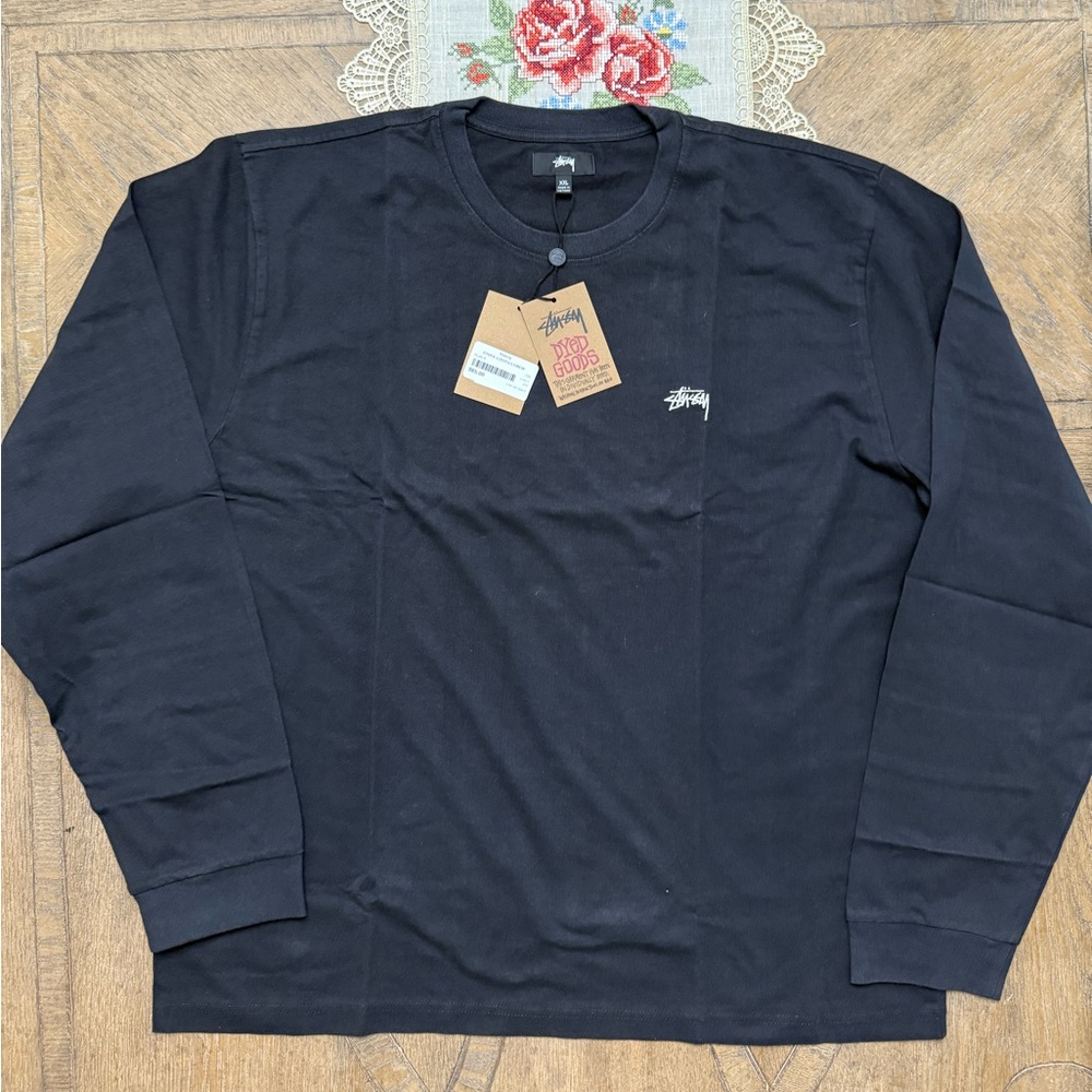 Stussy Crew Pigment Dyed Long Sleeve